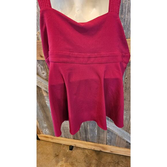 NWT torrid 3X 22 - 24 Peplum Crepe Zip-Front Top chic red layering summer NEW - Picture 6 of 10